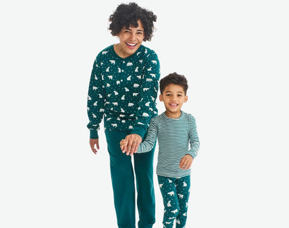 Holiday PJ Set - Green Stripe