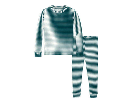 Holiday PJ Set - Green Stripe
